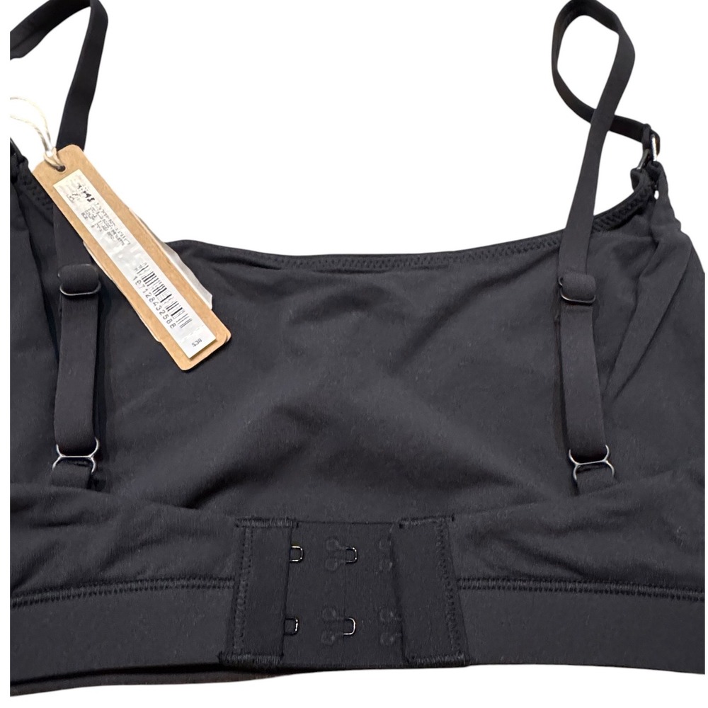 SKIMS Fits Everybody Maternity Nursing Scoop Bralette Onyx Black S - Picture 4 of 5